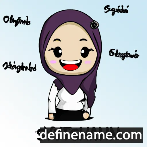 cartoon of the name Syahirah