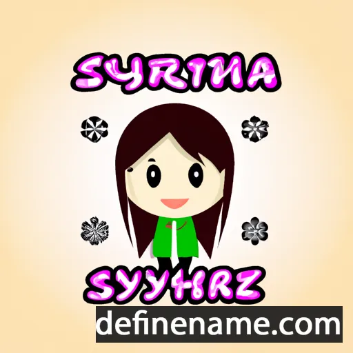 cartoon of the name Syakirah