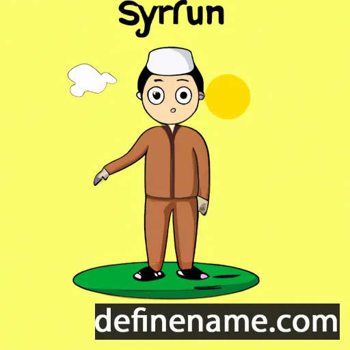 cartoon of the name Syarifudin