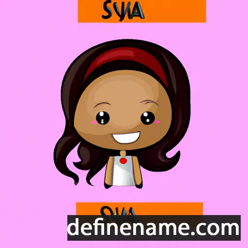 cartoon of the name Syavia