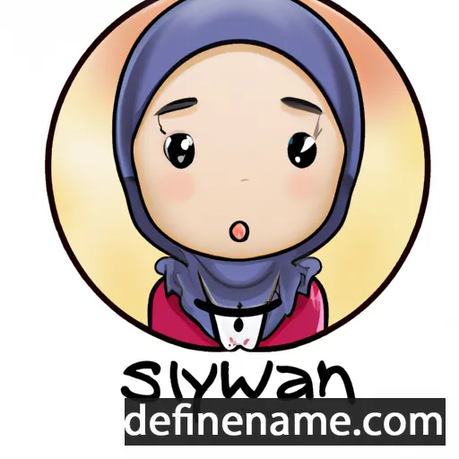 cartoon of the name Syazwani