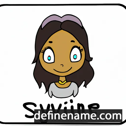 cartoon of the name Sylvienne