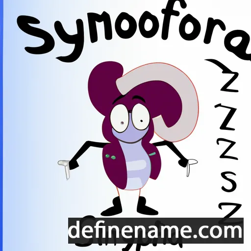 cartoon of the name Symforoza