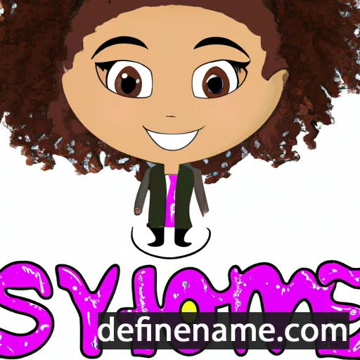 cartoon of the name Symone