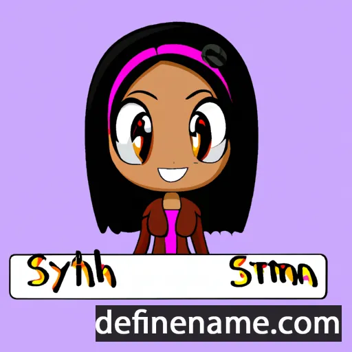 cartoon of the name Syntia