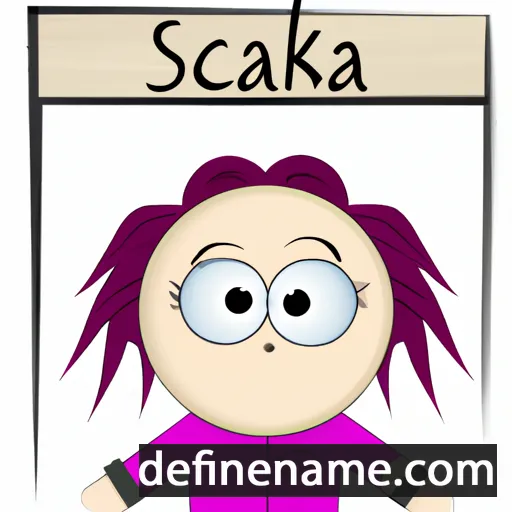 cartoon of the name Szaszkia