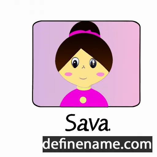 cartoon of the name Szavina