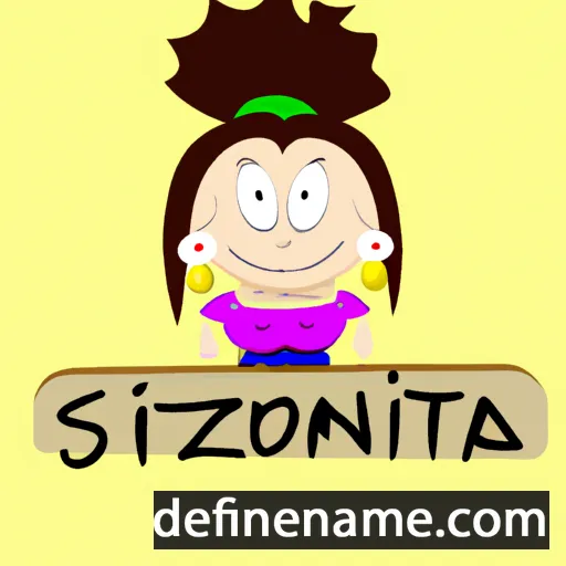 cartoon of the name Szimonetta