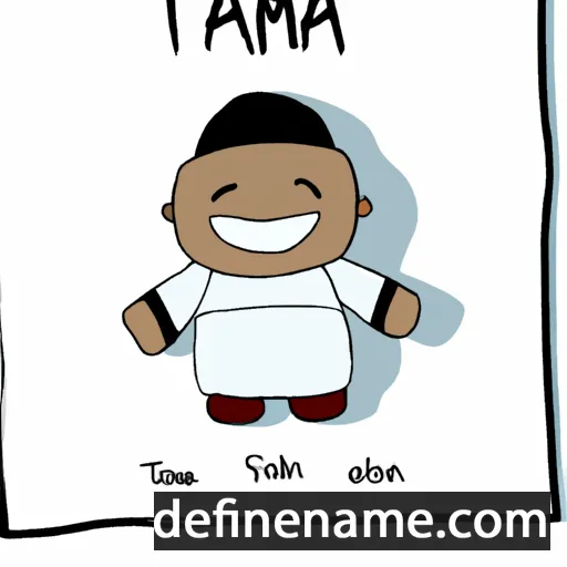 cartoon of the name Tahama