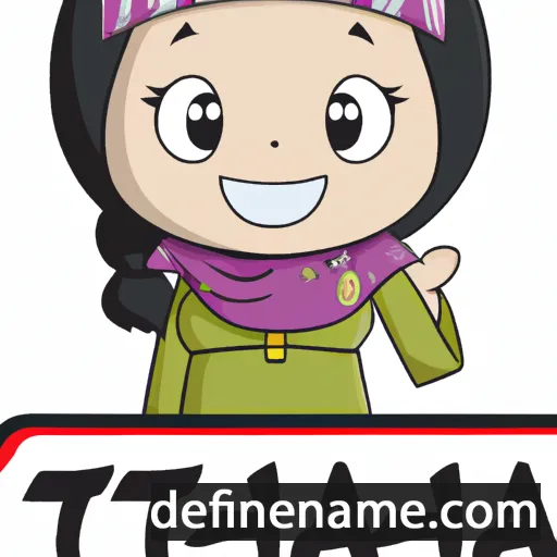 cartoon of the name Tahirah