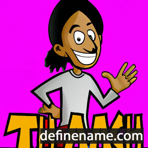 cartoon of the name Tahj