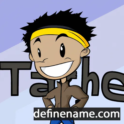 cartoon of the name Tahjae