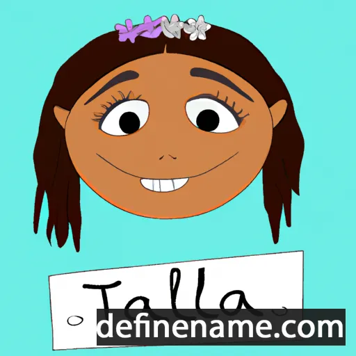 cartoon of the name Tahlia