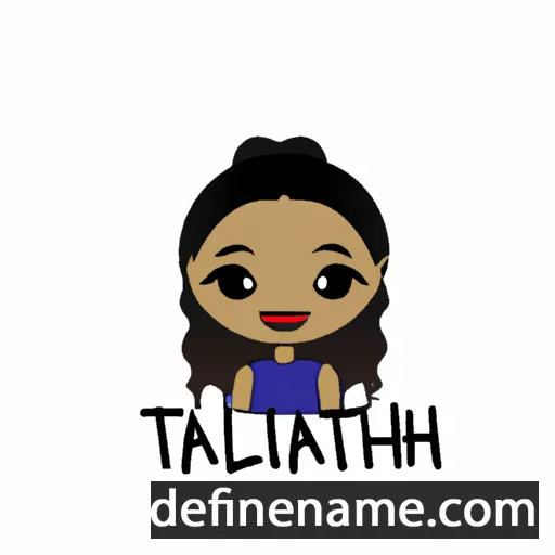 cartoon of the name Tahliah