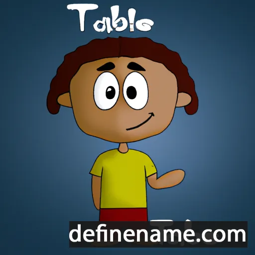 cartoon of the name Taïeb