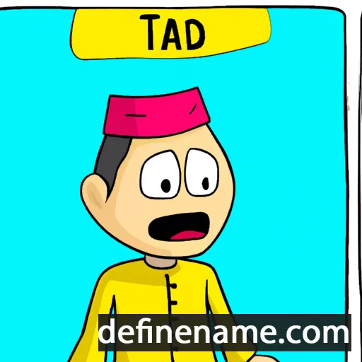 cartoon of the name Tajhid