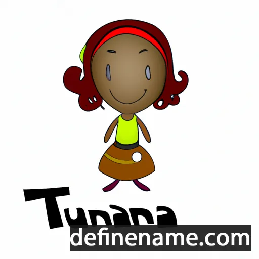 cartoon of the name Tajunia