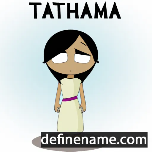 cartoon of the name Takhmina