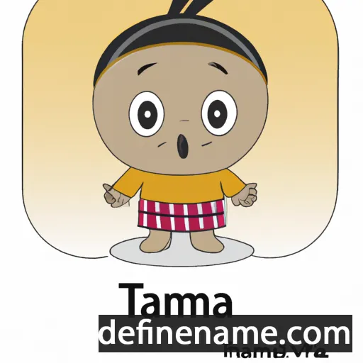 cartoon of the name Tamaha