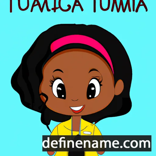 cartoon of the name Tamiqua