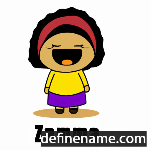 cartoon of the name Tamiza