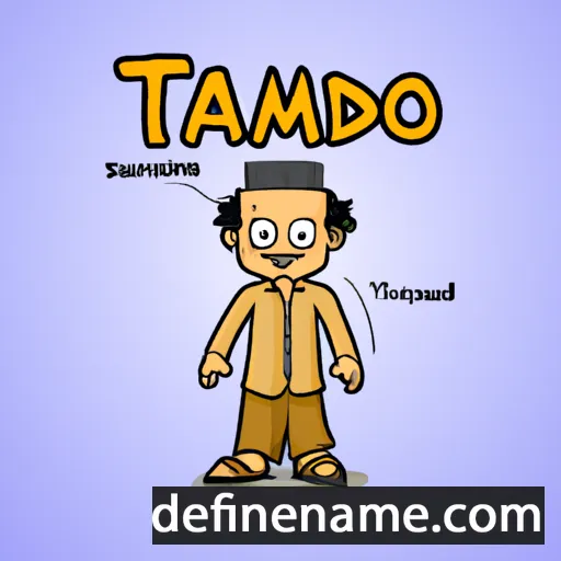 cartoon of the name Tamjid