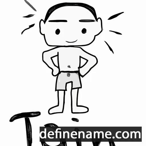 cartoon of the name Tân