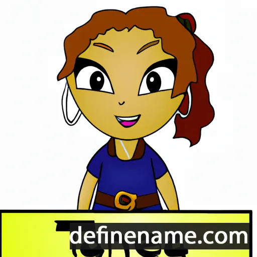 cartoon of the name Tanea