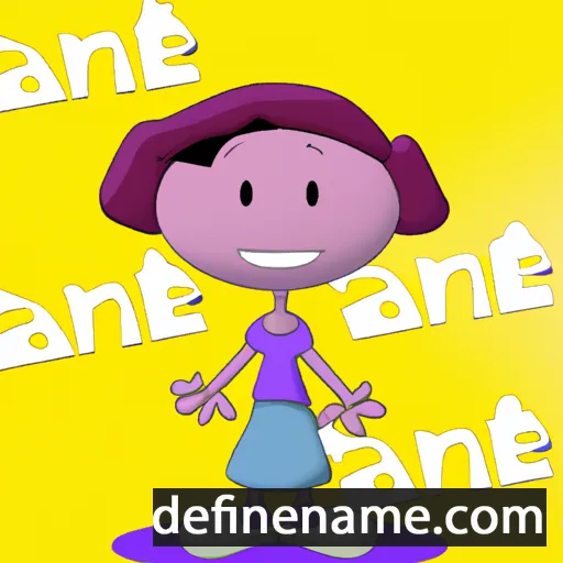 cartoon of the name Tanie