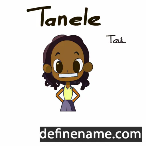 cartoon of the name Tanielle