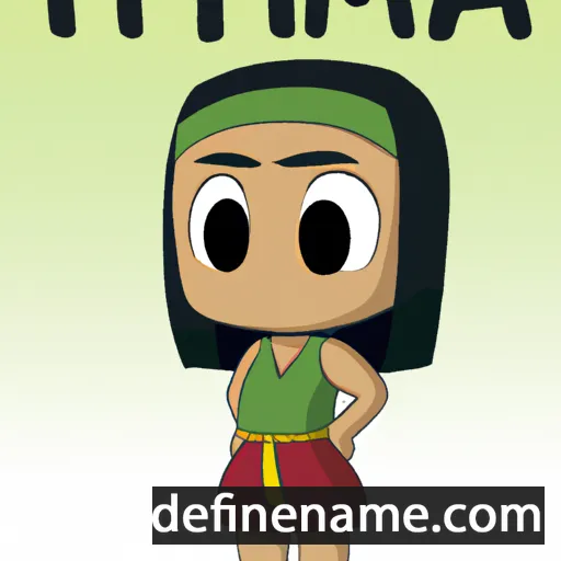 cartoon of the name Tanima