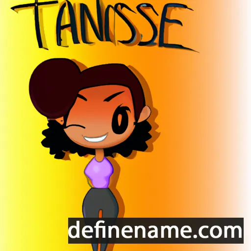 cartoon of the name Tanise