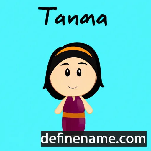 cartoon of the name Tannah