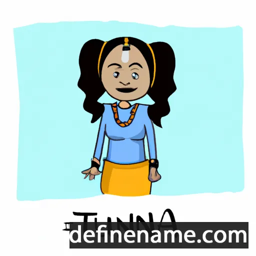 cartoon of the name Tanuja