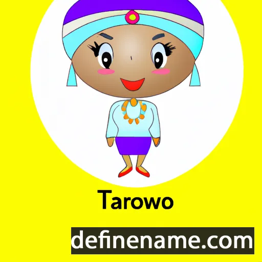 cartoon of the name Taraoluwa