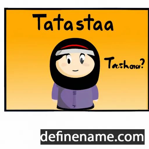 cartoon of the name Tasfiah