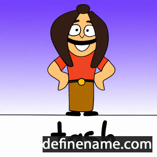 cartoon of the name Tash