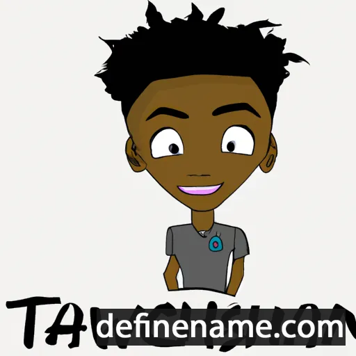 cartoon of the name Tashawn