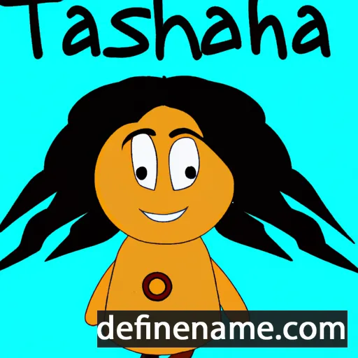 cartoon of the name Tasheba