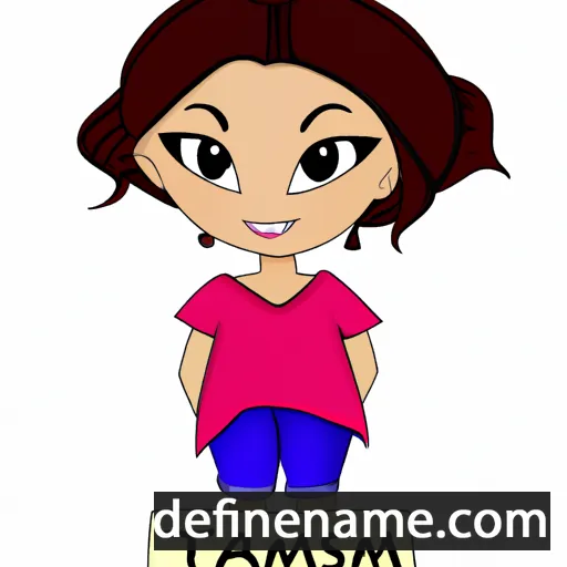 cartoon of the name Tasmin