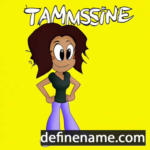 cartoon of the name Tasmine