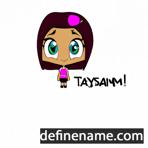 cartoon of the name Tasmyn