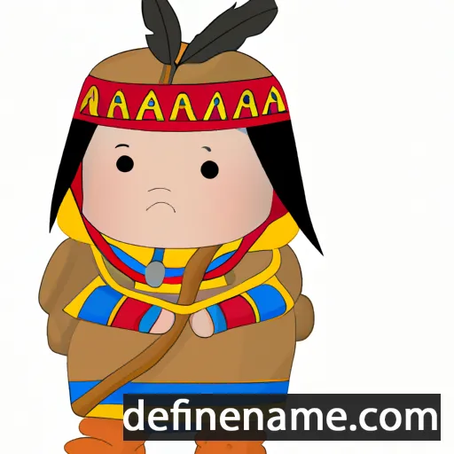 cartoon of the name Taté-iyòhiwin