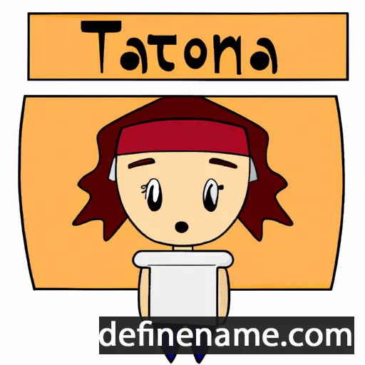 cartoon of the name Tateona