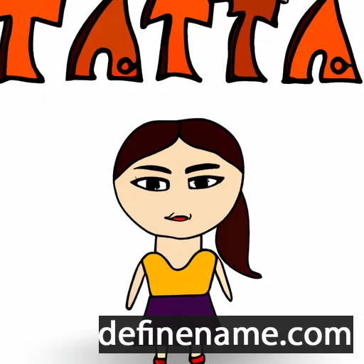 cartoon of the name Tatia