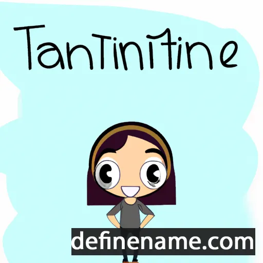 cartoon of the name Tatianne