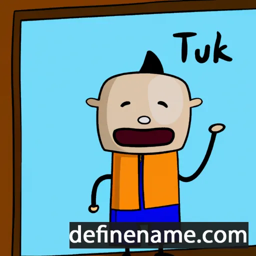 cartoon of the name Taufek