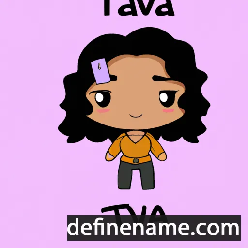 cartoon of the name Tavia