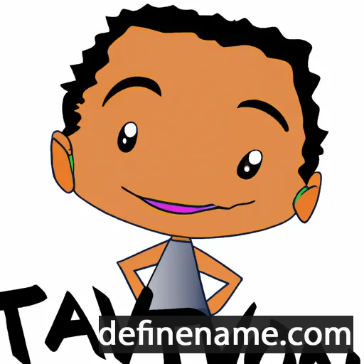 cartoon of the name Tavion