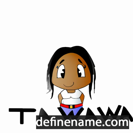 cartoon of the name Tawana